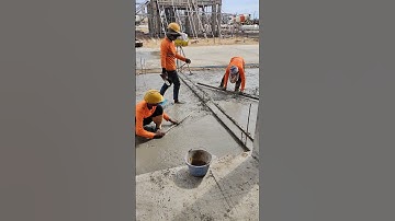 Technical casting concrete of car parking concrete slab