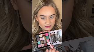 TRYING THE NYX CHRISTMAS PALETTE FLAMINGO FROST PALETTE NEW IN MAKEUP, EYESHADOW TUTORIAL