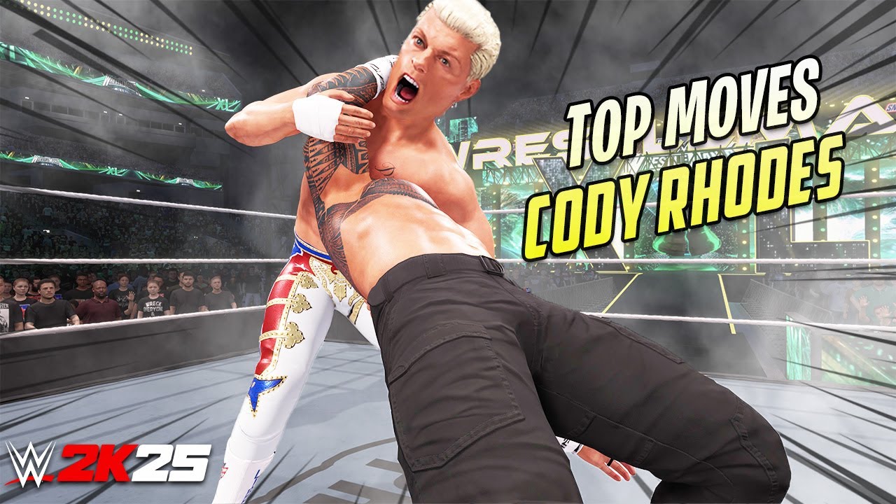 Top Moves Of Cody Rhodes In WWE 2K25 (cody cutter,,cross rhodes and more)