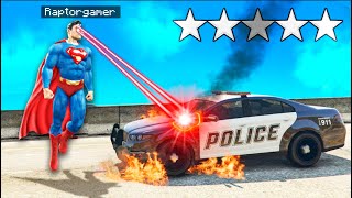 SOY SUPERMAN EN GTA 5   CONSIGO 5 ESTRELLAS VOLANDO EN GTA 5