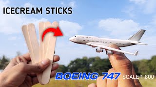 Make a Aeroplane With Icecream Sticks | Boeing 747 | #diy #boeing747