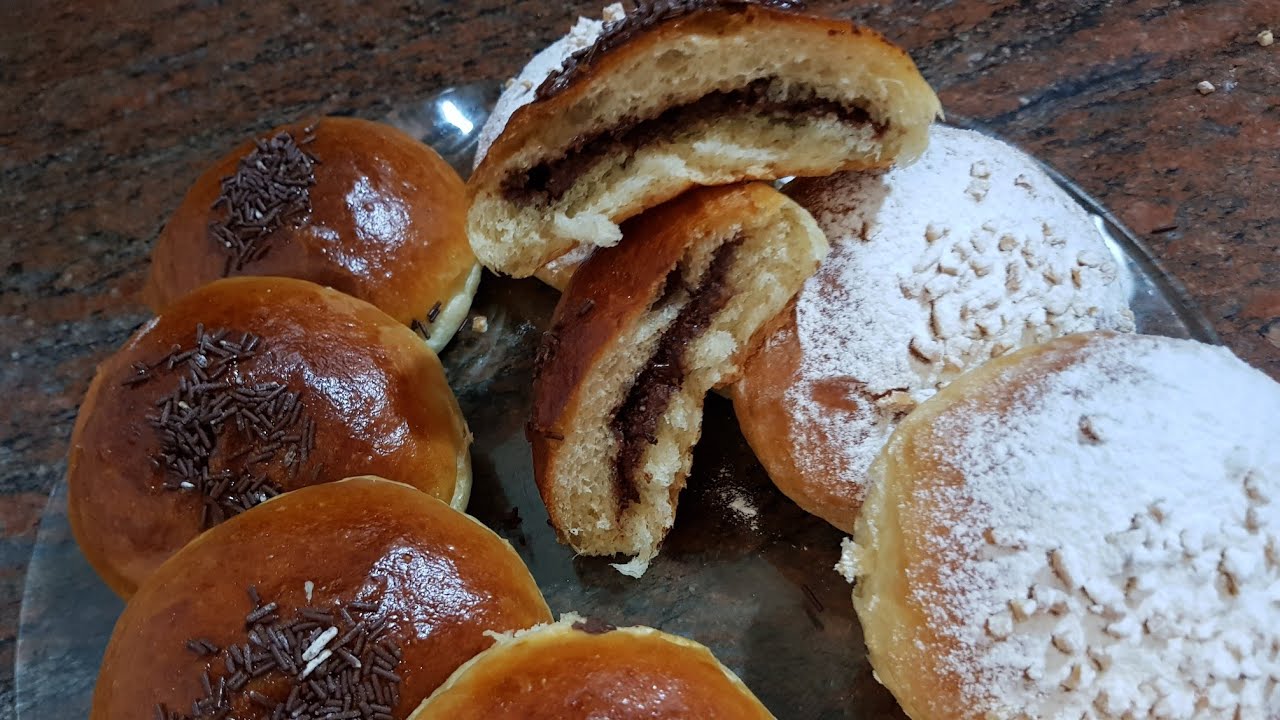 بريوش معمر بالشكلات و الكريم كيجي خفيف و مفشوش 👌👌 Brioche o bollos rellenos de crema y chocolate