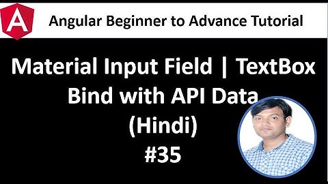 Angular Tutorial For Beginners 35: How to use mat-form-field in Hindi