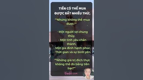 Tiền có thể mua được rất nhiều thứ#short #thanhlo