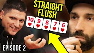 Rare straight flush in poker cash game | Season 10 Episode 2