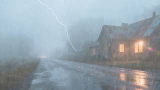 Steady Rainfall | Night Thunder Ambience for Peaceful Sleep