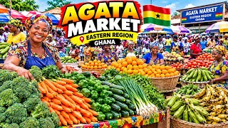 AGATA MARKET GHANA🇬🇭 Inside the African  Vibrant Market in the Eastern Region #rural #market #ghana