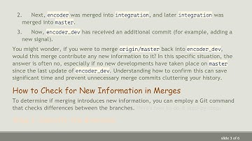 How to Determine if a Merge Adds New Information in Git