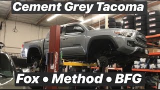 Cement Grey 2019 Tacoma on Fox Lift & 285/70/17