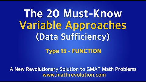Variable Approach 15 for GMAT math DS｜Math Revolution