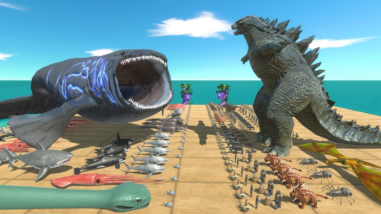 Bloop vs Godzilla 2014 | Who is the Boss? - Animal Revolt Battle Simulator