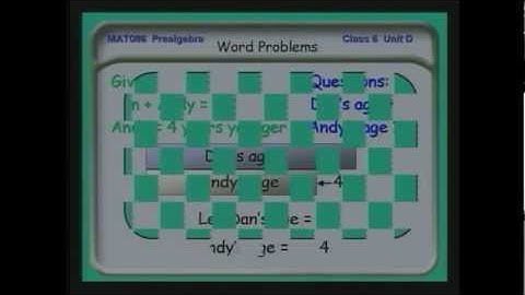 28 - Word Problems Relating Two Unknown Quantities