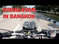 Riding Royal Enfield Himalayan in Bangkok.