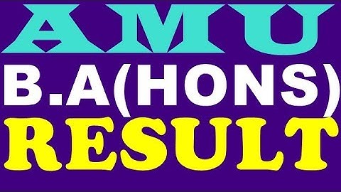 AMU B.A.(HONS) RESULT 2019 - 20 (BOYS & GIRLS)