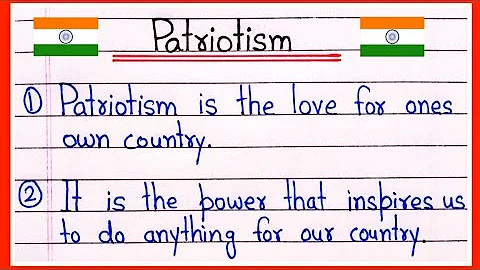 10 lines essay on Patriotism in English | Patriotism essay writing 10 lines | Essay on Patriotism - DayDayNews