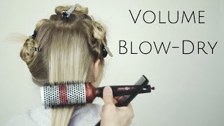 Volume blow-dry on long hair. How to do a curly blowdry & create big bouncy blow dry hairstyle