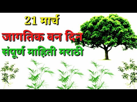 जागतिक वन दिवस संपूर्ण माहिती मराठी / 21 March dinvishesh jagtik van divas mahiti Marathi / वन दिन