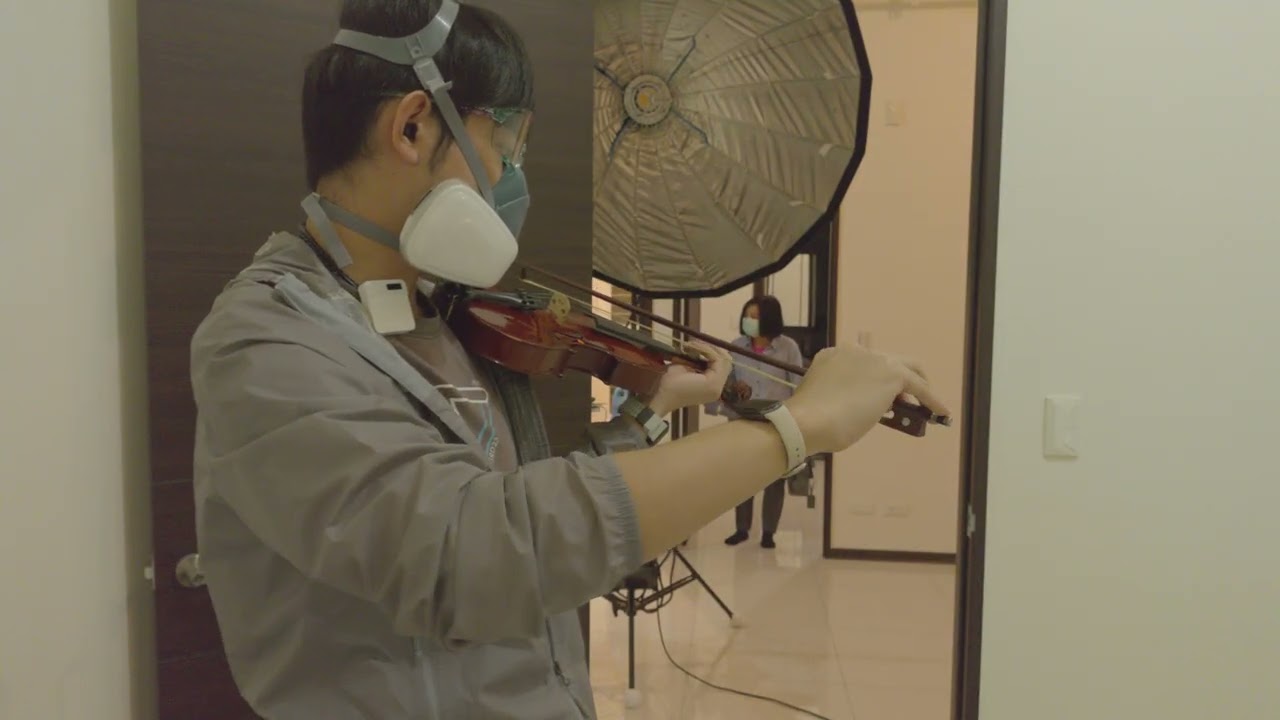 Asian violin learner thinks this is art dad thinks dust is enemy 2