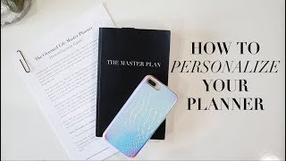 How to Personalize Your Planner | 2018 Master Planner