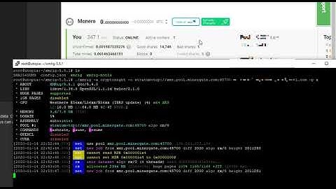Running Monero MinerGate on a CPU Linux VPS Terminal