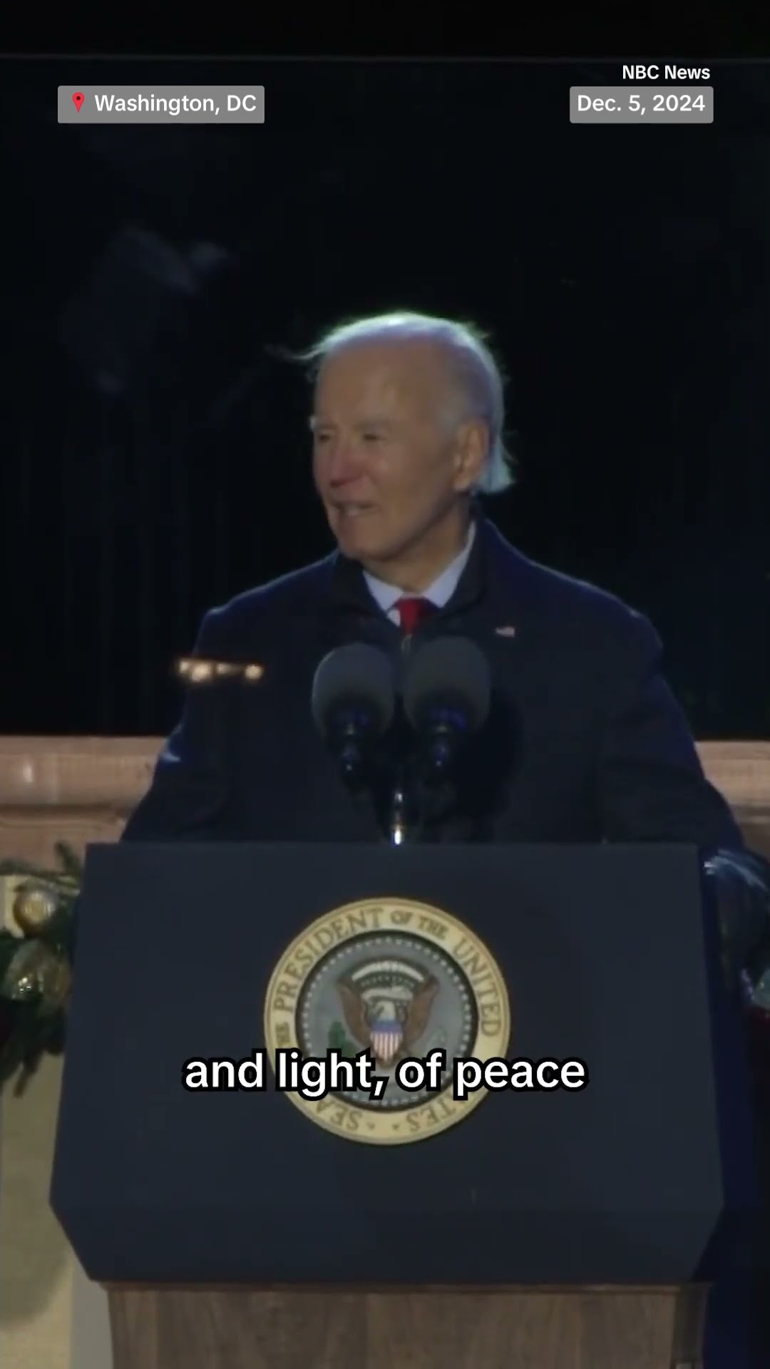 President Biden's final Christmas tree lighting at the White House