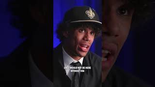 Jordyn Tyson gets draft message from brother NBA star Jaylon Tyson #saints #nfldraft