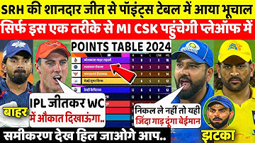 IPL 2024 Points Table | देखिए,SRH की जीत से Points Table मे आया भूचाल,MI CSK को झटका RCB LSG बाहर
