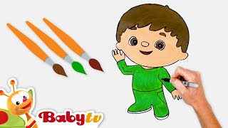 Como Desenhar Charlie 🎨🖌️​ | Colorir e desenhar para crianças @BabyTVPT