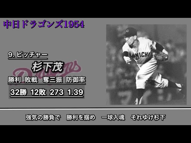 過去行きました】1954年中日ドラゴンズ1-9 - YouTube
