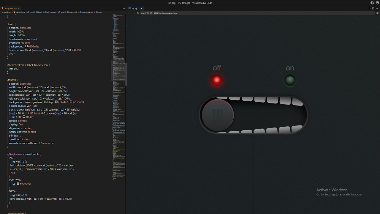 DRAGON ZIPPER | Using only html and css to create dragon zip tag | live ...