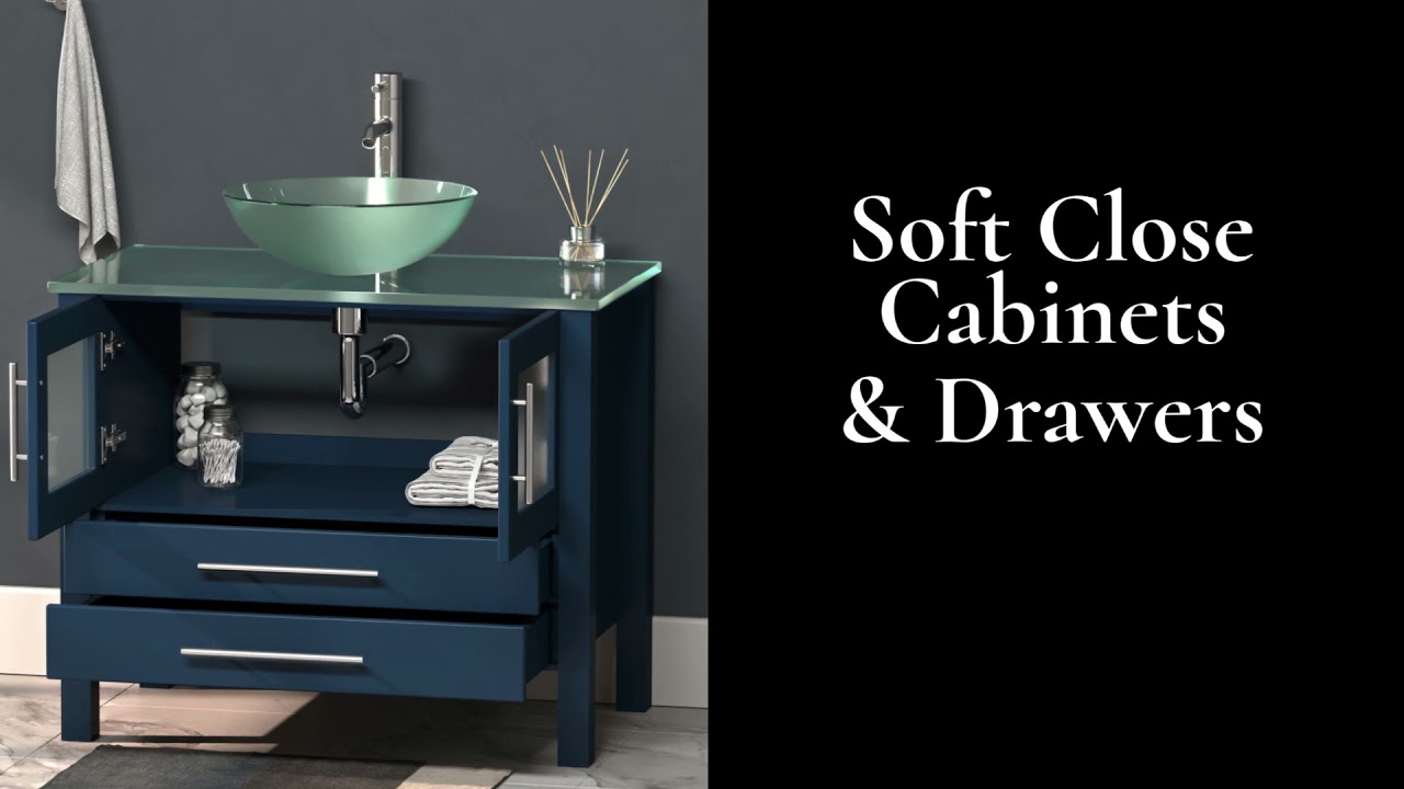 36 Blue Bathroom Vanity