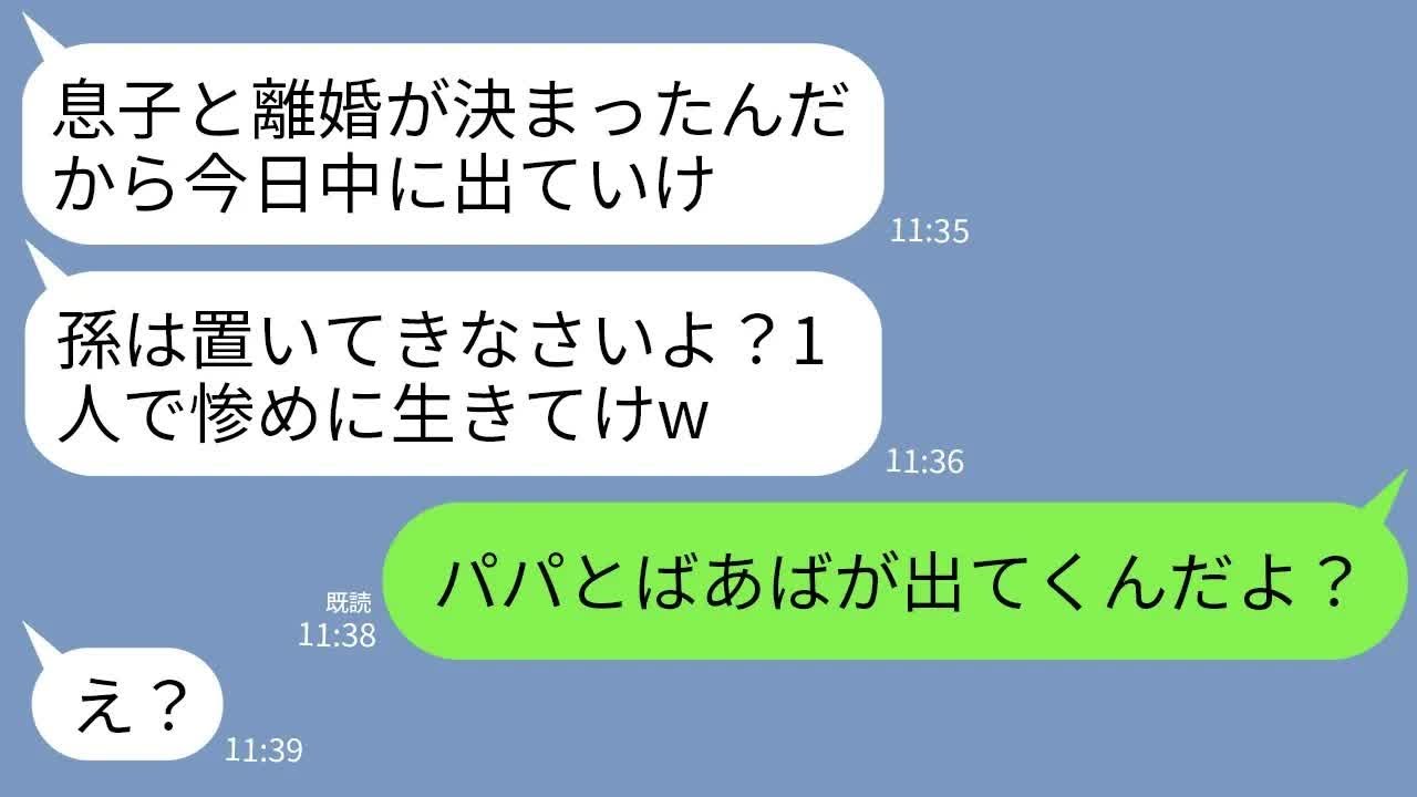 【LINE】夫との離婚が決まった途端10年嫁いびりし続けた義母が絶縁宣言「やっと離婚かw娘はおいて1人で出てくのね」→娘「パパとばあばが出て行くんだよ」→結果w