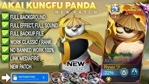 Script Skin Akai Kungfu Panda No Password | Full Effect Voice | Patch Terbaru