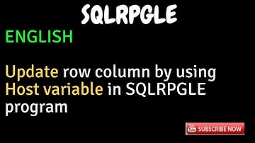 IBM i, AS400 Tutorial, iSeries, System i, DB2 - Update row column by using Host variable in SQLRPGLE