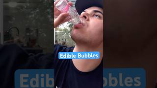 Edible Bubbles Taste Test! 🧼👅 #bubble #bubbles #bubblelick #ediblebubbles #shorts #tastetest