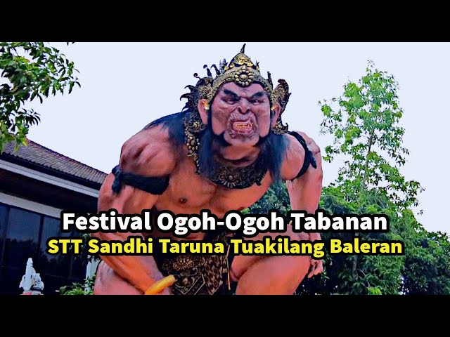 Pawai Ogoh-Ogoh STT Sandhi Taruna Banjar Tuakilang Baleran Desa Denbantas Tabanan Bali class=