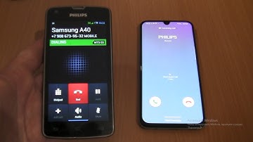 Over the Horizon Incoming call & Outgoing call at the Same Time Samsung Galaxy A40+Philips Xenium
