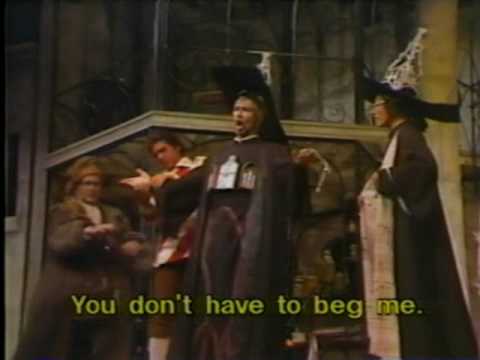 Samuel Ramey as Don Basilio. Comical scene from Act II from Rossini's "Il Barbiere di Siviglia"