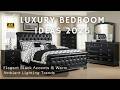 Dark Luxury Bedroom Ideas 2026 | Elegant Black Accents &amp; Warm Ambient Lighting Trends