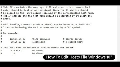 How to Edit Hosts File in Windows 11/10/7  Hosts File