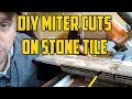 DIY Miter Cuts on Stone Tile