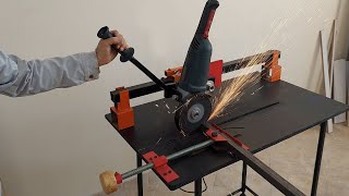 : DIY: Sliding Stand for Angle grinder. Cut materials like a piece of cake!