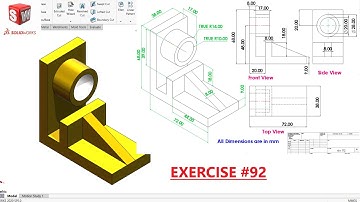 SolidWorks tutorial for beginners Exercise 92