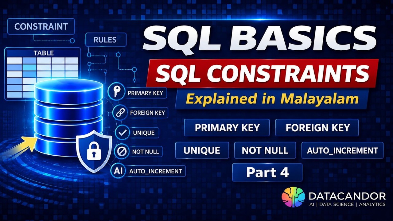 SQL Constraints Full Tutorial in Malayalam | MySQL Basics Part 4 - YouTube