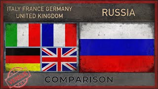 ITALY, FRANCE, GERMANY, UNITED KINGDOM vs RUSSIA - Military Comparison [2018]