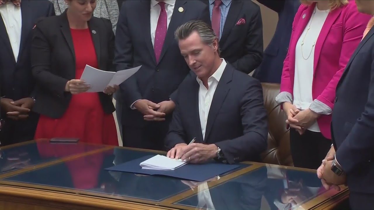 Governor Gavin Newsom signs gun violence prevention legislation KSEE