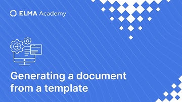 How to generate a document from a template
