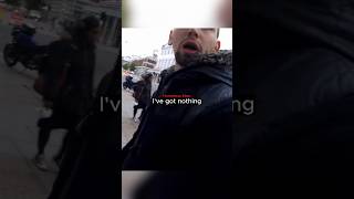 Biker Diffuses Tense Situation With a Homeless Man…