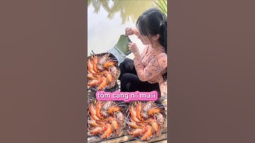Tôm càng nổ muối hột "em mời mọi người ăn cùng ông cháu em nghe l vanphong vlog #vanphongvlog