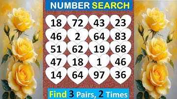 Number Search: How Good Is Your Memory? #mindset #braingame #memory #match #puzzle #quiz  -#328